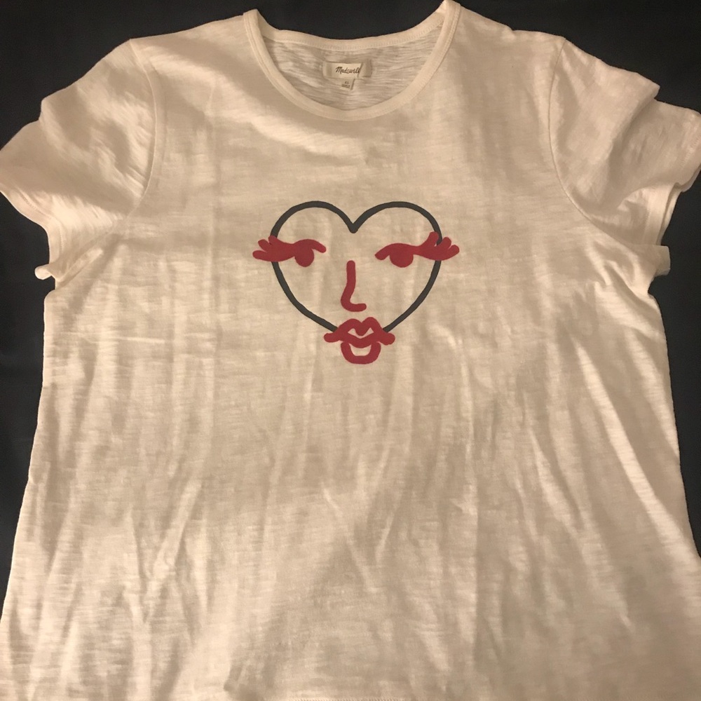 Madewell Heart Face Tee NWT